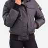 Chicago PD S09 Hailey Upton Puffer Hooded Jacket Grey Front Image