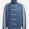 Chinese New Year Blue Suede Leather Jacket Front Image
