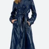 Christmas In Notting Hill 2023 Georgia Bright Leather Trench Coat Front Image