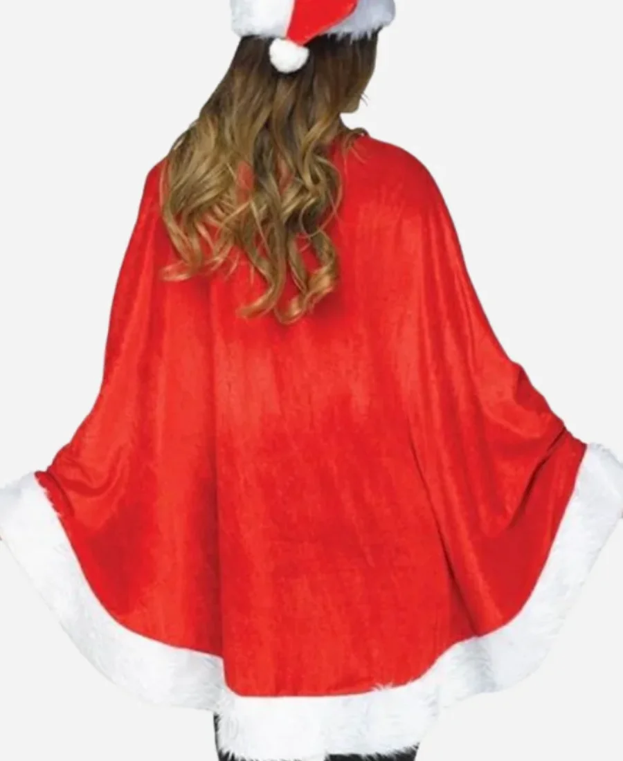 Christmas Santa Poncho Coat Back Image