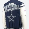 Dallas Cowboys Super Bowl Varsity Jacket Back Image