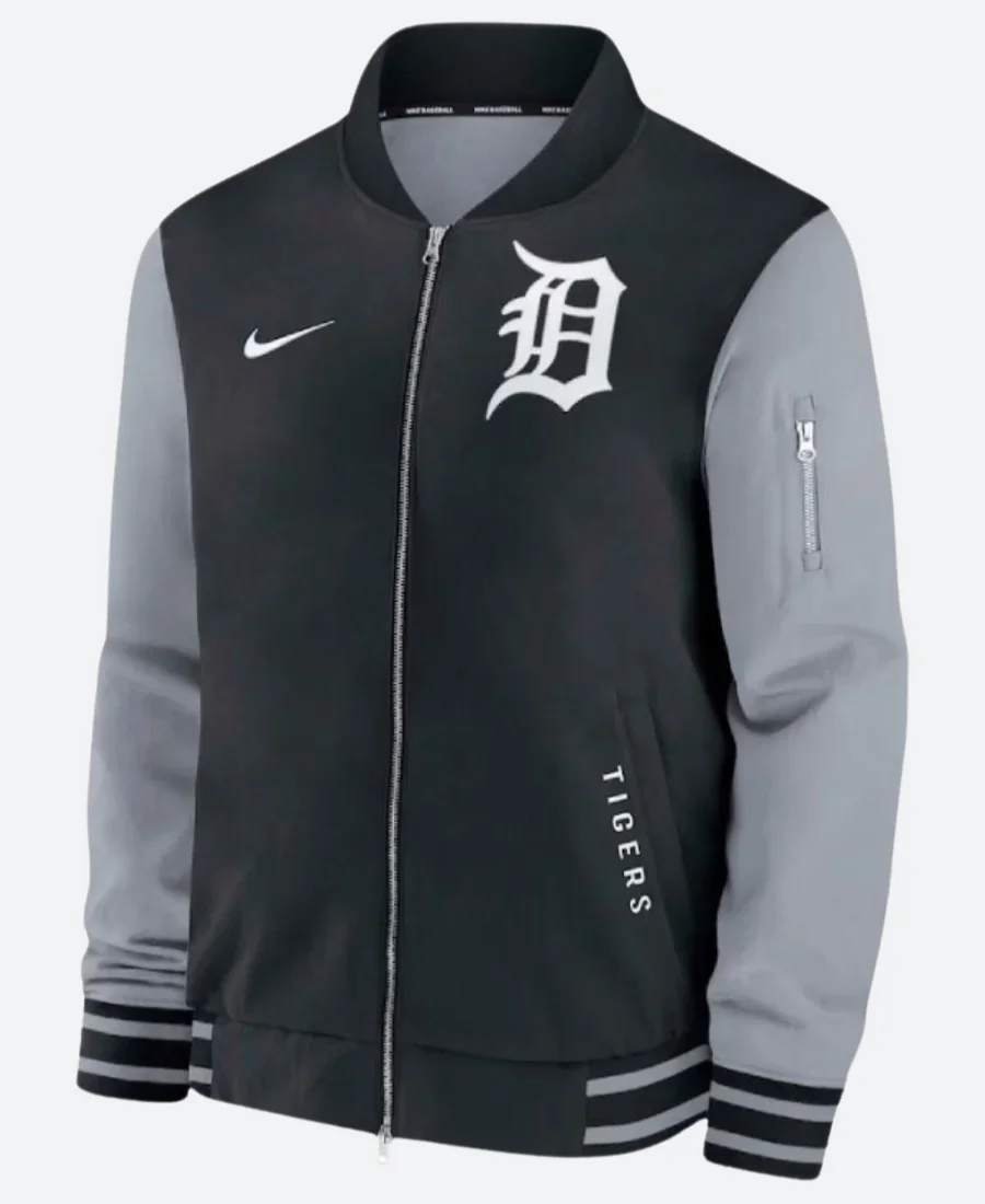 Detroit Tigers Dugout Bomber Jacket Front Image