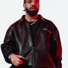 Drake Amici Violente Leather Jacket Front Image