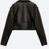 Elevator Game Izzy Simpson Leather Jacket Back Image
