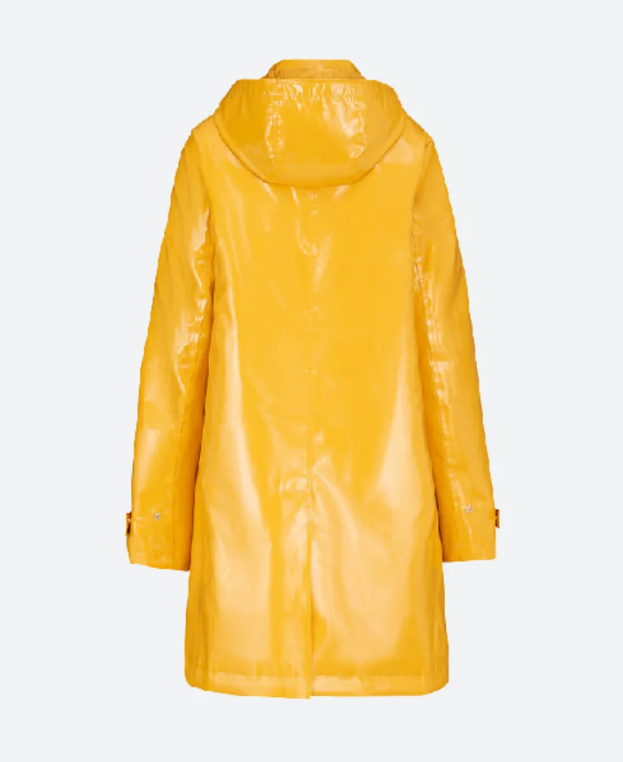 Elsbeth S02 Elsbeth Tascioni Hooded Rain Coat Back Image