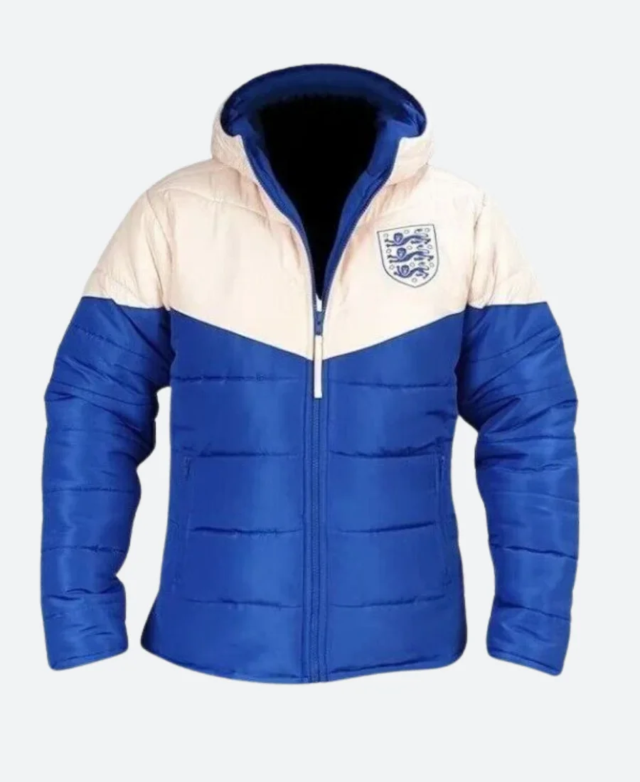 England Lionesses Hooded Puffer Jacket Front Image