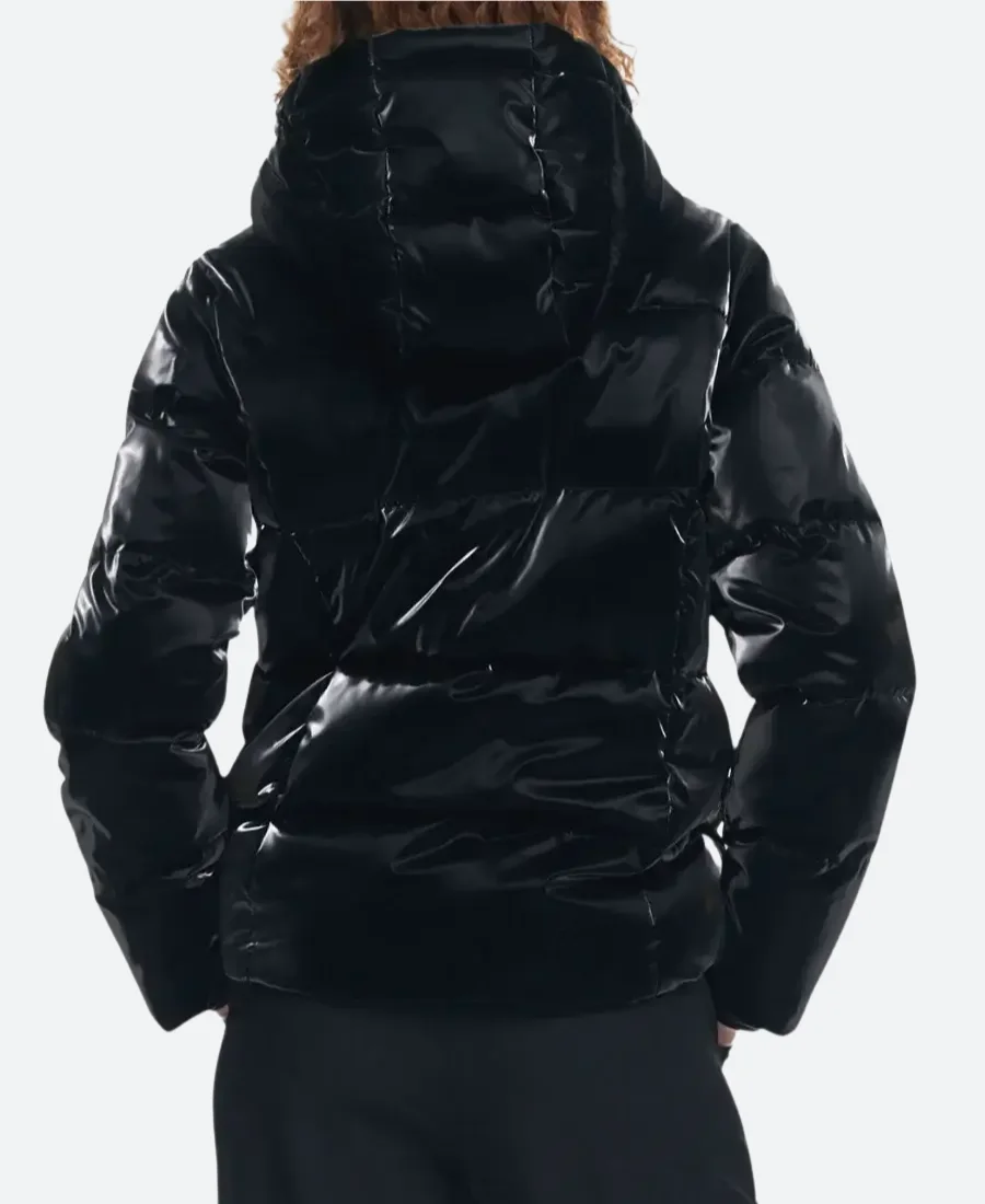 Fool Me Once Maya Stern Hooded Puffer Jacket Back Image