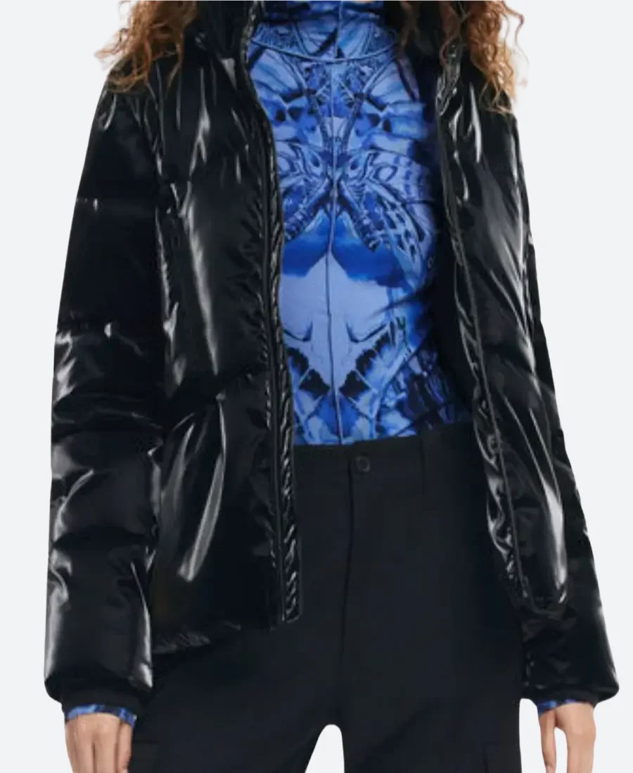 Fool Me Once Maya Stern Hooded Puffer Jacket Front Image