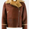 Gossip Girl Julien Calloway Shearling Leather Jacket Front Image