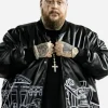 Jelly Roll 2024 CMA Fest Leather Jacket Front Image