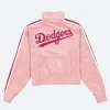 LA Dodgers Pink Track Jacket Back Image