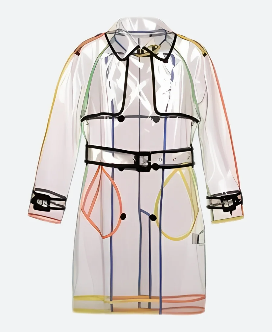 Lily Collins Emily in Paris Emily Cooper Transparent Coat