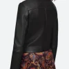 London Street Style Millie Bobby Leather Jacket Back Image