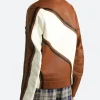 MF19 Biker Leather Jacket Back Image