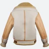 Masters Of The Air Maj. John Bucky Egan B3 Shearling Leather Jacket Back Image