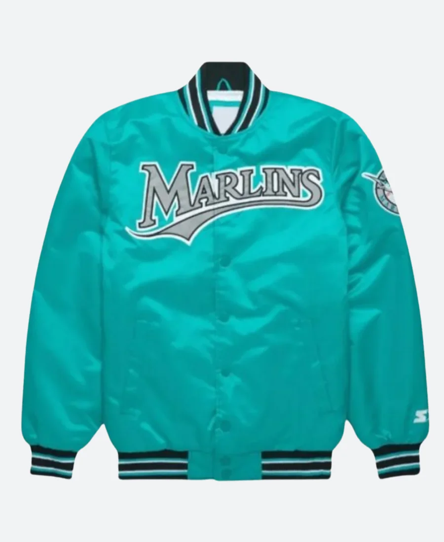 Miami Marlins Varsity Jacket Front Image