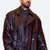 Michael B. Jordan Black Leather Jacket Actor IMage