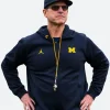 Michigan Wolverines Jim Harbaugh Zipper Hoodie Coach Image
