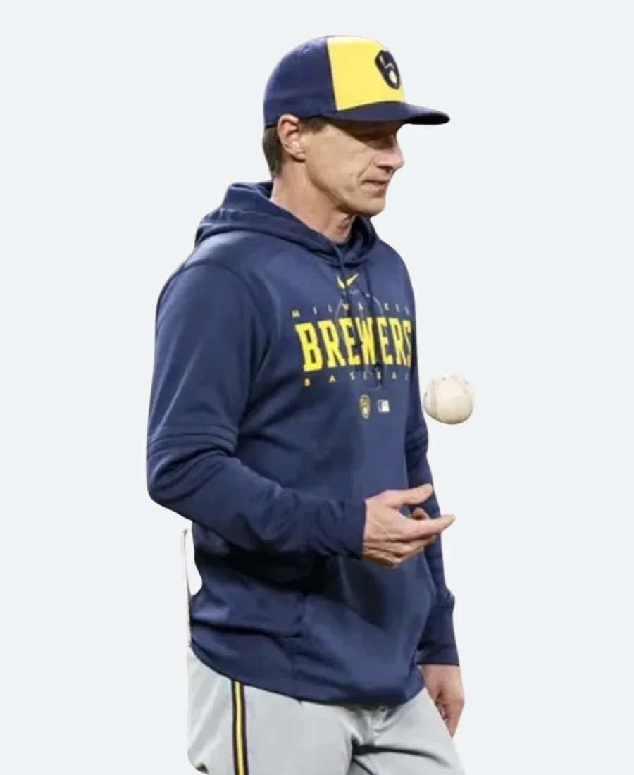 Milwaukee Brewers Craig Counsell Pullover Hoodie Front Image