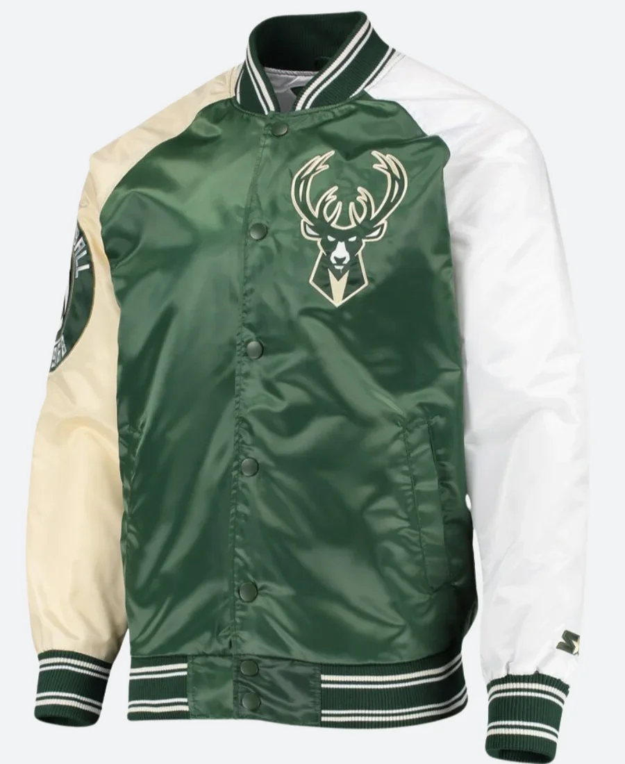 Milwaukee Bucks Varsity Jacket Front Image