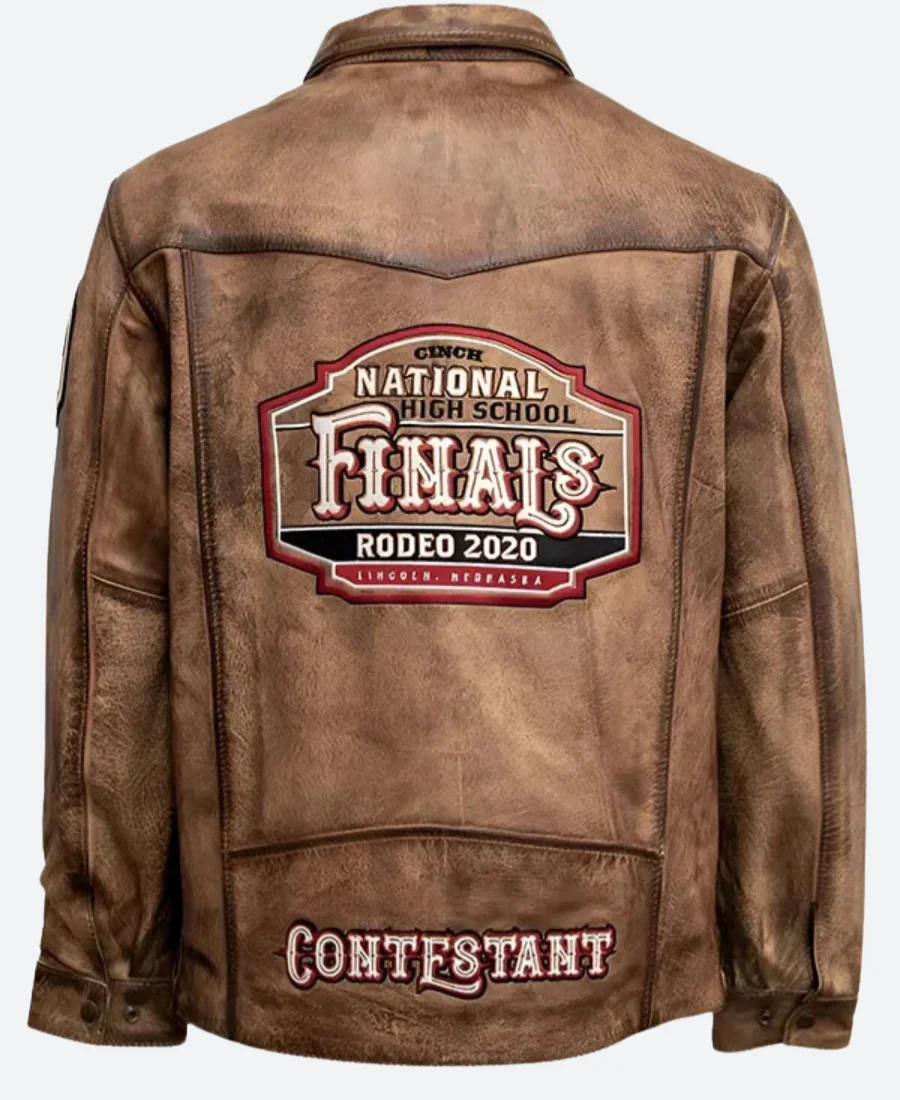 NHSFR 2025 Contestant Leather Jacket Back IMage