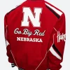 Nebraska Huskers Go Big Red Varsity Jacket Back Image