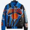 New York Knicks Amare Stoudemire Leather Jacket Front Image