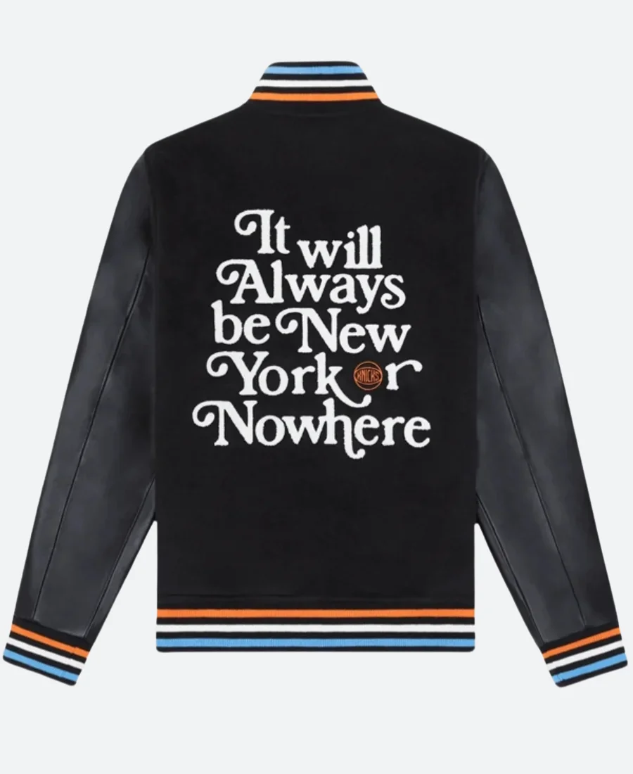 New York Knicks Mariska Hargitay Versity Jacket Back Image