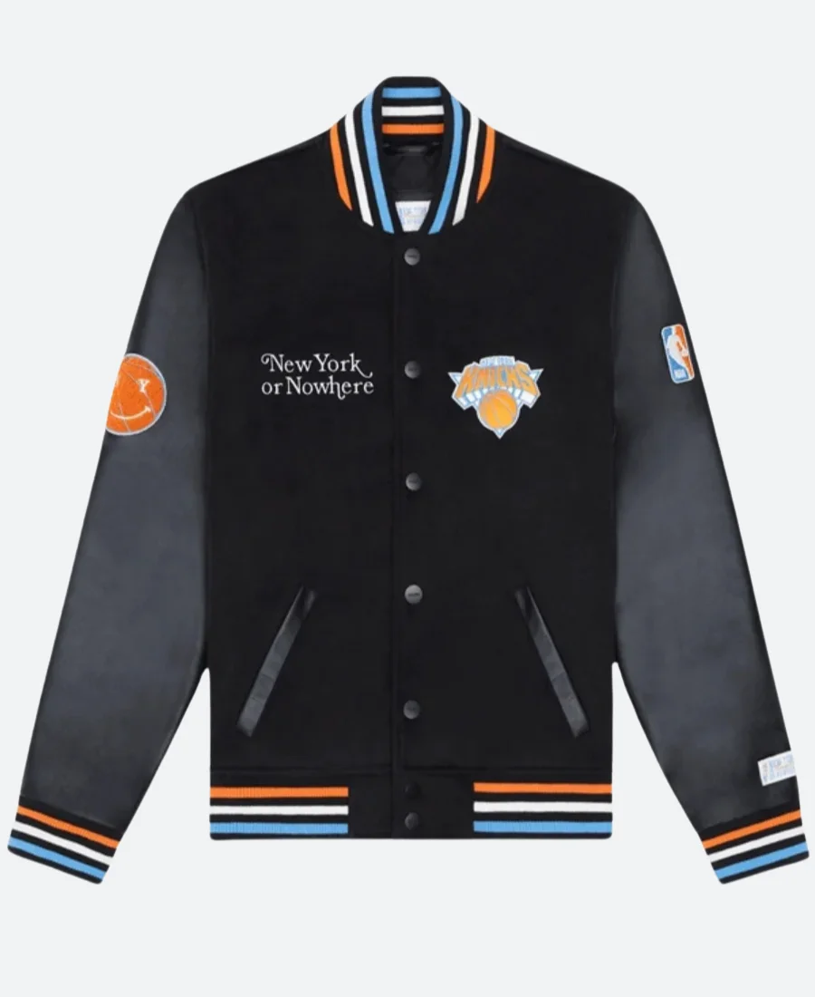 New York Knicks Mariska Hargitay Versity Jacket Front Image