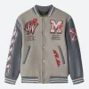 Off White Ac Milan Letterman Varsity Jacket Front Image