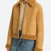 Olivia Ponton Suede Leather Jacket Back Image
