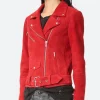 One Night in Tokyo 2025 Ayaka Suede Leather Jacket Front IMage