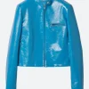 PFW 2025 Alix Earle Leather Jacket Front Image