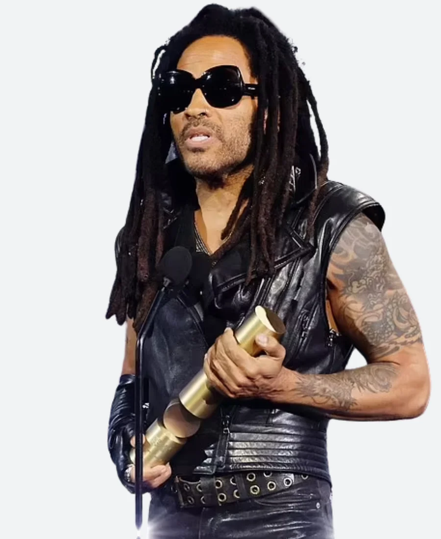 People's Choice Awards 2024 Lenny Kravitz Leather Vest Close Image