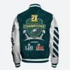 Philadelphia Eagles 2X Super Bowl Varsity Jacket Back Image