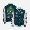 Philadelphia Eagles 2X Super Bowl Varsity Jacket Front & Back Image