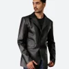Reptile Tom Nichols Leather Blazer Front Image
