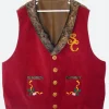 Santa Claus Suede Vest Front Image