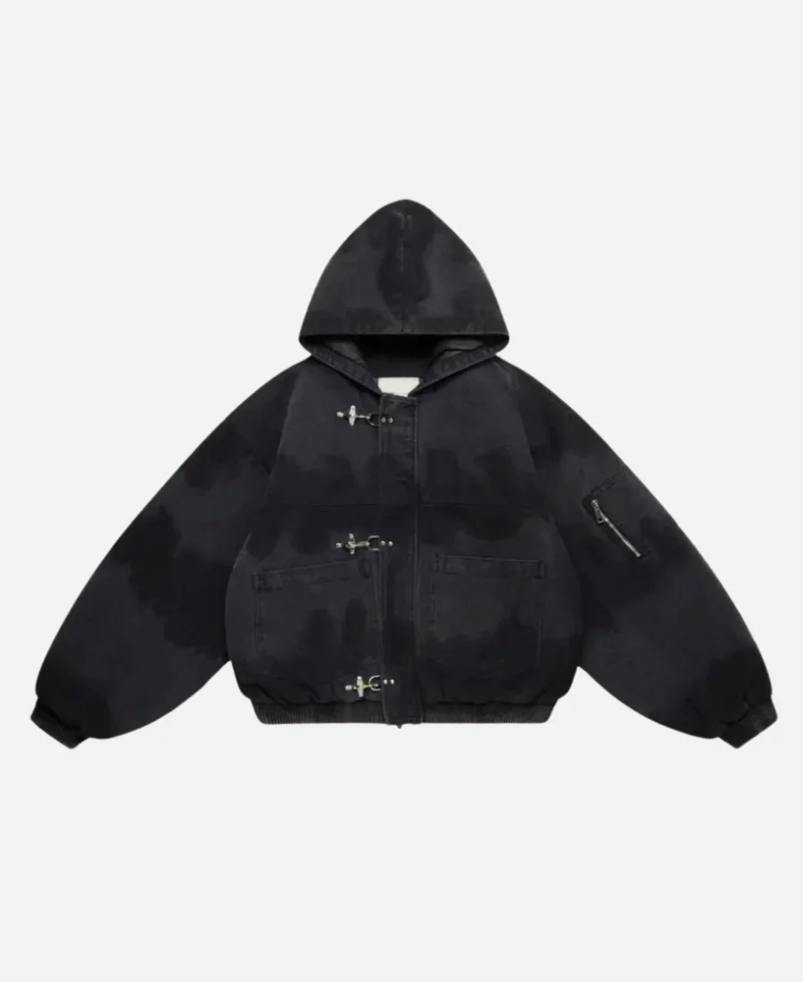 Shinzo Shige 15oz Canvas Clasp Hooded Jacket Front Image