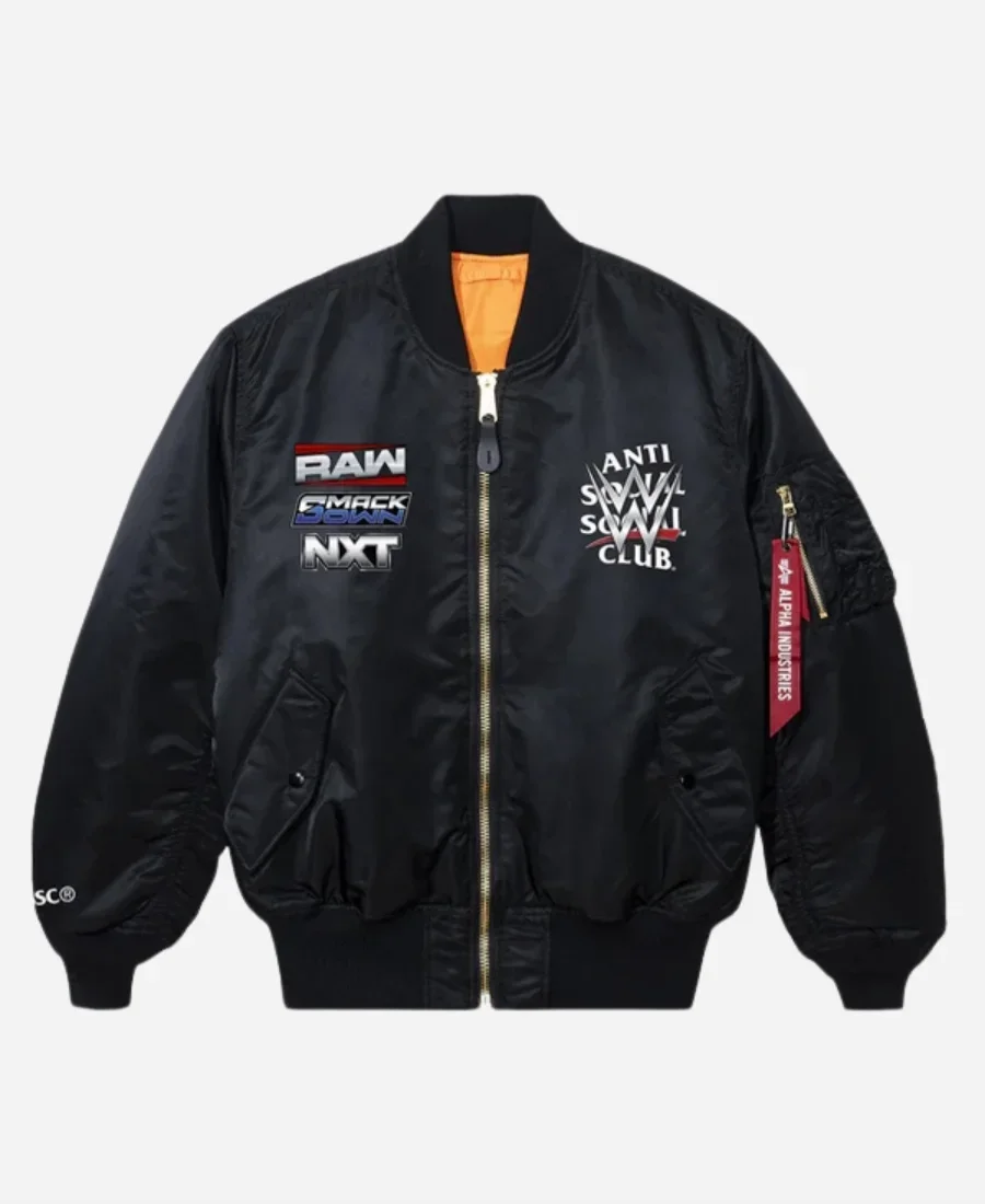 Smack Down X ASSC Venue Bomber Jacket Front Imagew