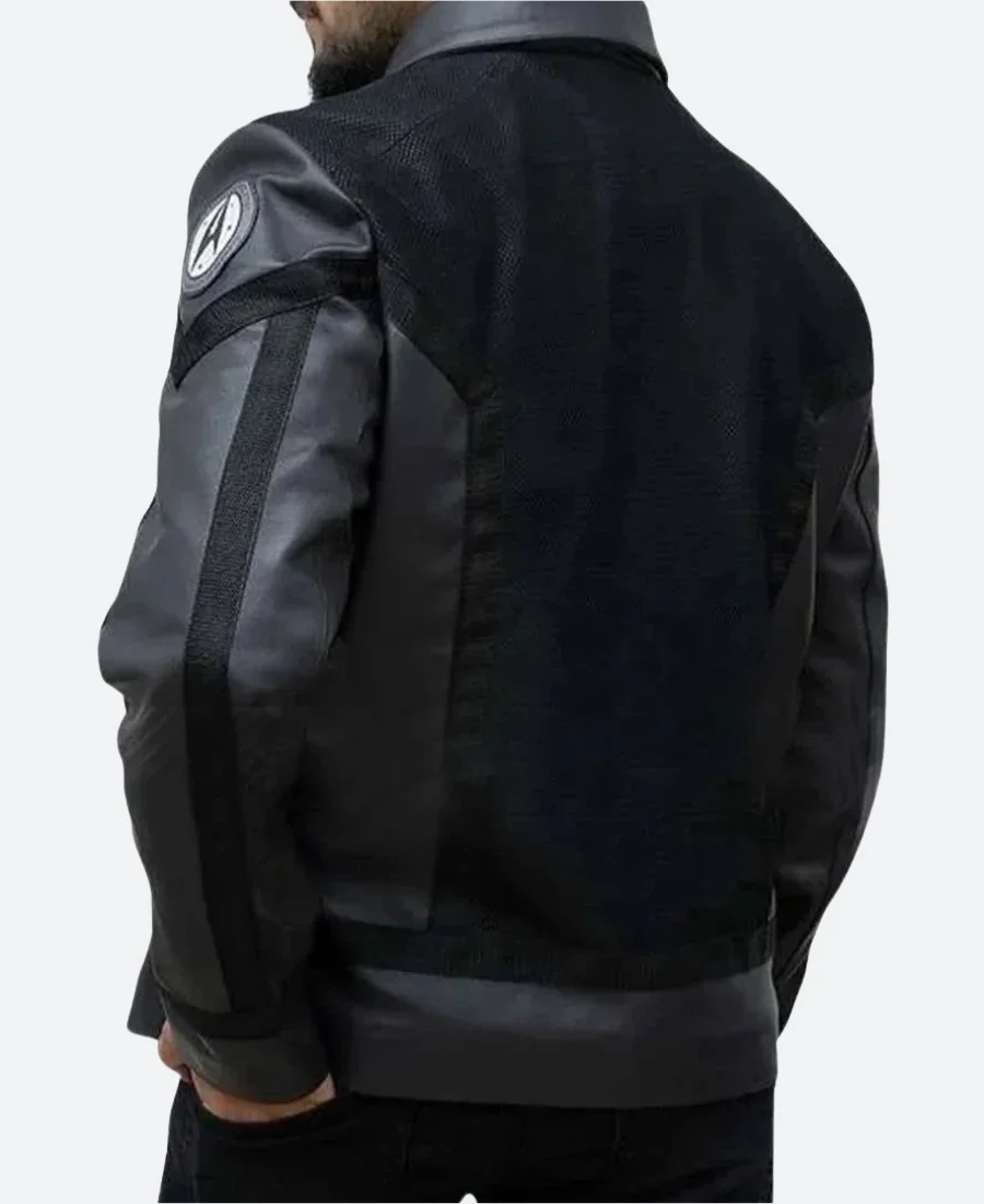 Star Trek Strange New Worlds Captain Christopher Leather Jacket Back Image