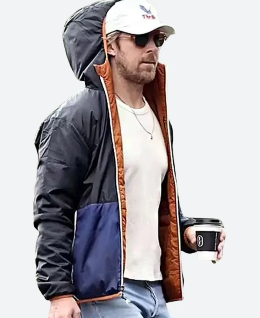 Street Style 2023 Ryan Gosling Hooded Jacket Actor Image