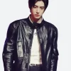 Sunghoon Biker Leather Jacket Front IMage