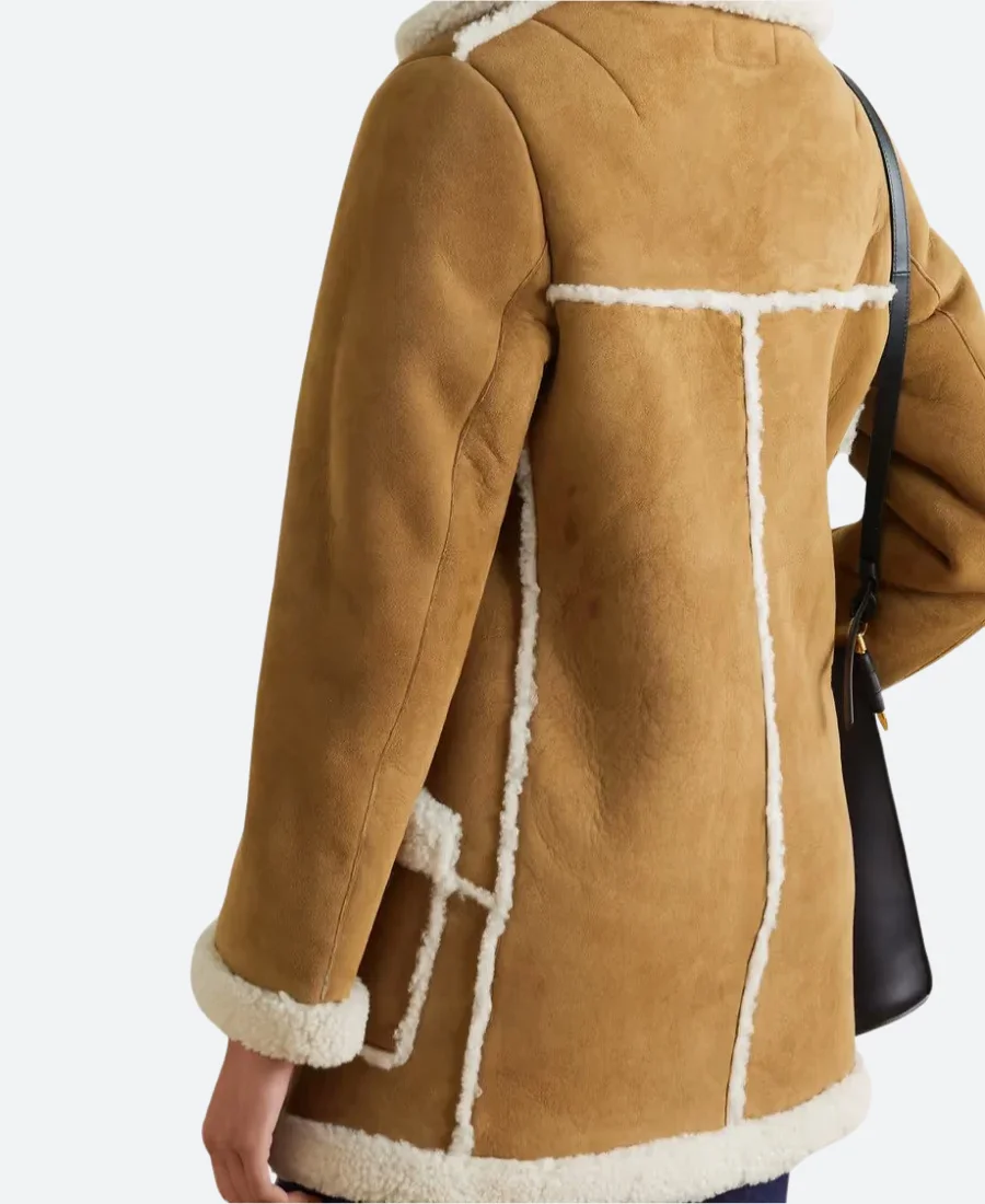 Superman And Lois S02 Lana Lang Suede Leather Coat Back Image
