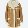 Superman And Lois S02 Lana Lang Suede Leather Coat Front Image