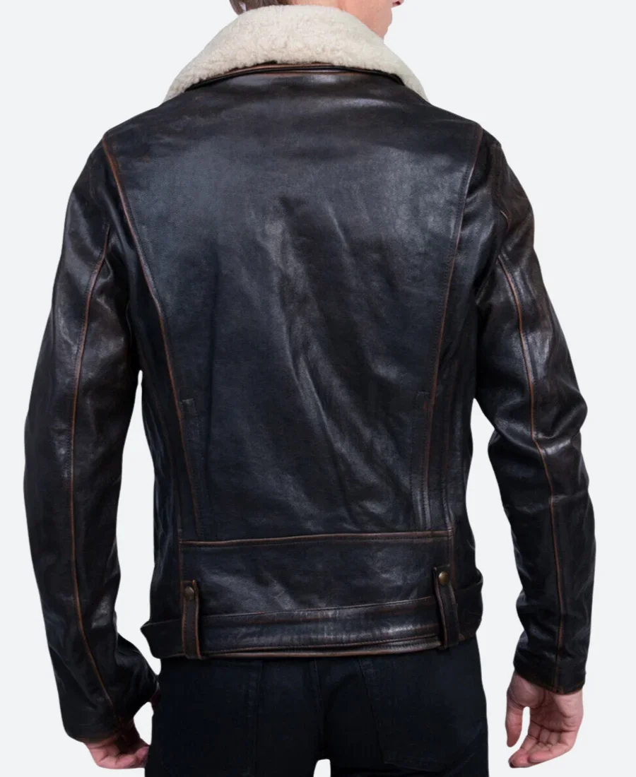 Superman And Lois S02 Sam Lane Leather Jacket Back Image