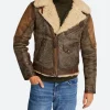 The Iron Claw Kevin Von Erich Shearling Jacket