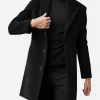 The Irrational Alec Mercer Black Trench Coat Front Image