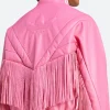 The Today Show 2025 Kayleen Walters Fringe Leather Jacket Back Image