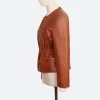 The Tonight Show Millie Bobby Leather Jacket Side Image